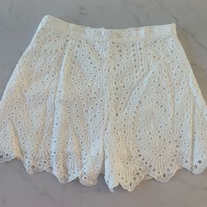 White Eyelet Shorts